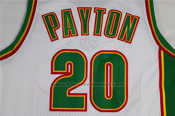 Maglia Seattle SuperSonics Gary Payton #20 Historic Retro Bianco